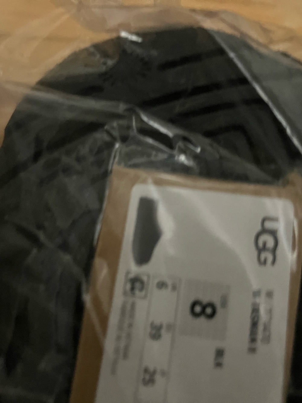 UGG Black Moccasin Slippers with Contrast Stitch - Picture 5 of 5